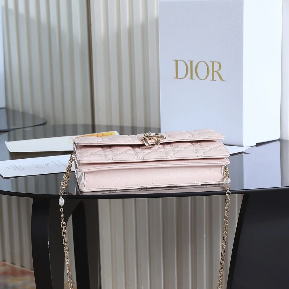 Dior Lady D-Joy Micro Pouch / Top Handle Bag in Pink